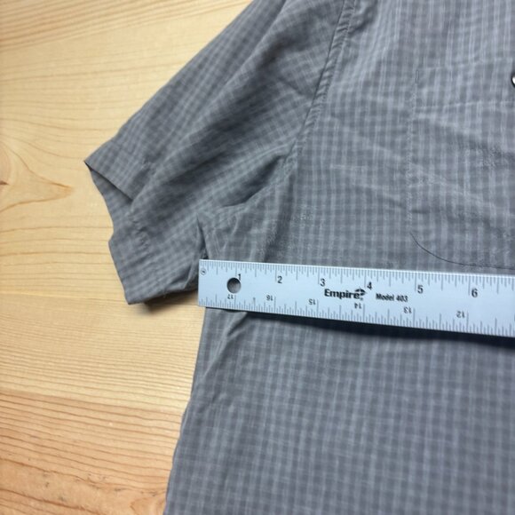 Merrell Shirt Mens Large Gray Vented Nylon Button Up Short Sleeve - Picture 5 of 12